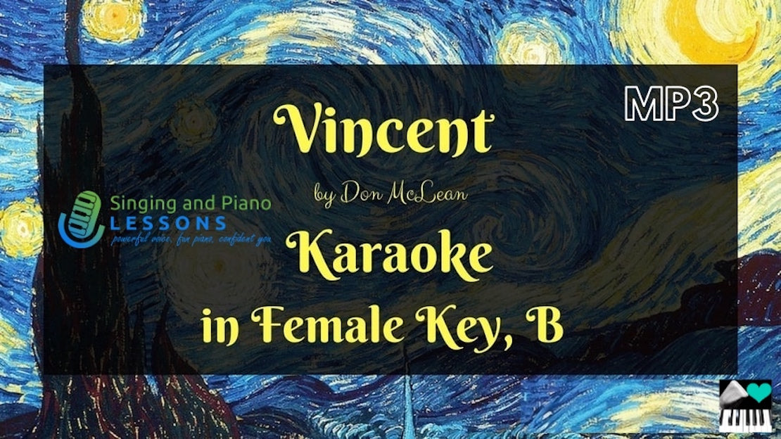 1 Title Vincent, Don McLean, Karaoke in Female Key B/ Baritones for Males