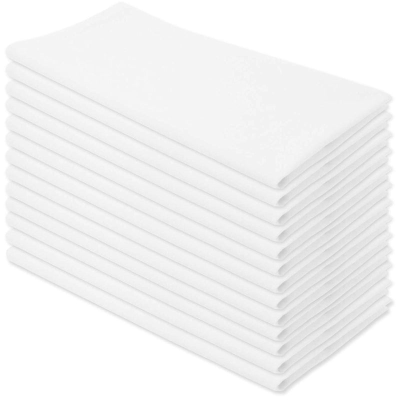 100% Cotton Dish Cloths, 4-Pack Super Soft and Absorbent Dish Rags, Dish Cloths for Washing Dishes, 12 x 12 Inches, Size: 4pcs, White
