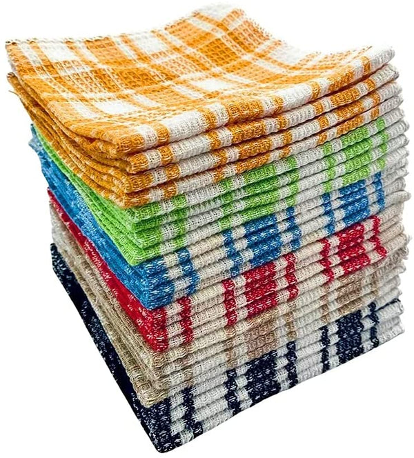 12Pack High Absorbent 100% Cotton Kitchen cloth SWAB Dish Towels Tea Towels