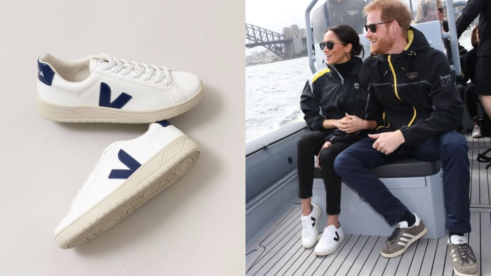 Sustainable sneakers Veja with socks