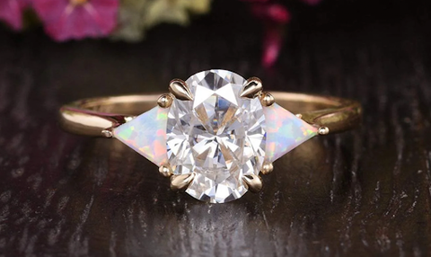 Opal Vintage Solitaire Ring With Edwardian Design