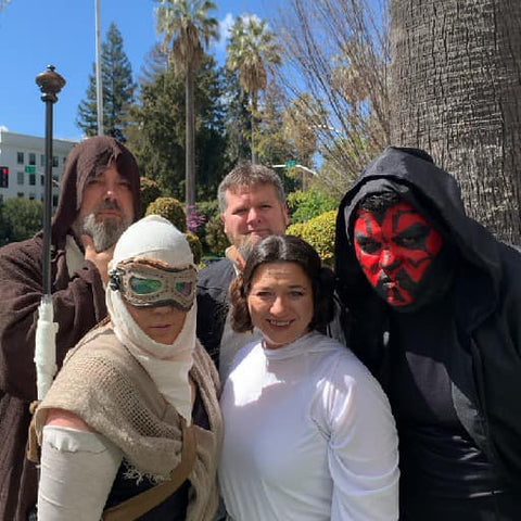 CluedUpp players dressed up as Star Wars characters