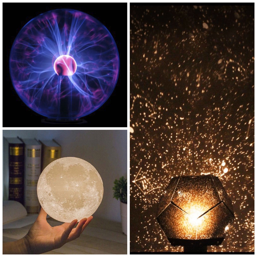 Plasma Lamp + Star Projector + Moon Lamp Bundle Lamps From Space