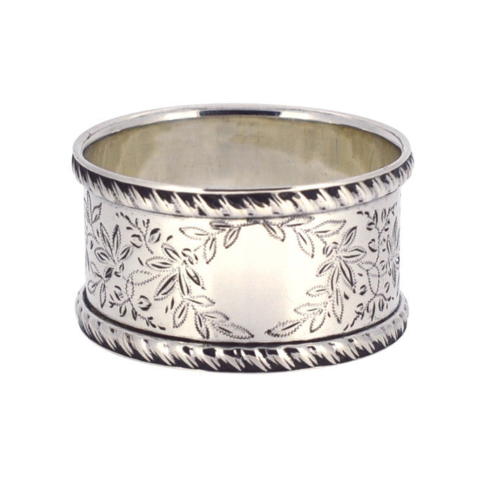engraved silver napkin ring