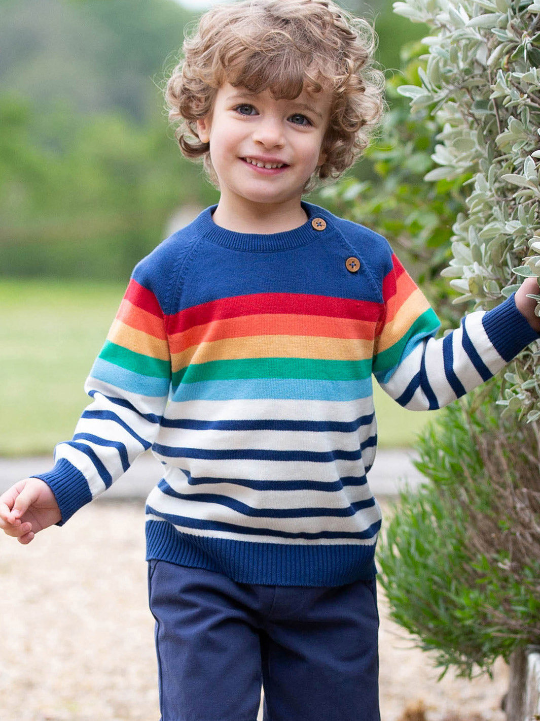 Rainbow stripe jumper