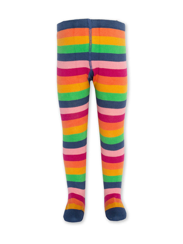 Molo Girls Pink & Green Striped Tights