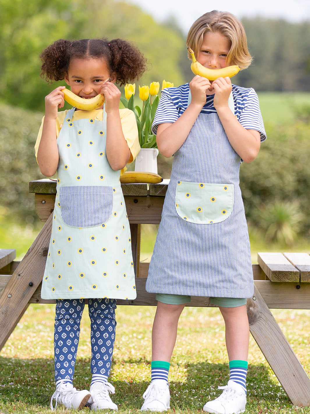 Sunflower dot apron