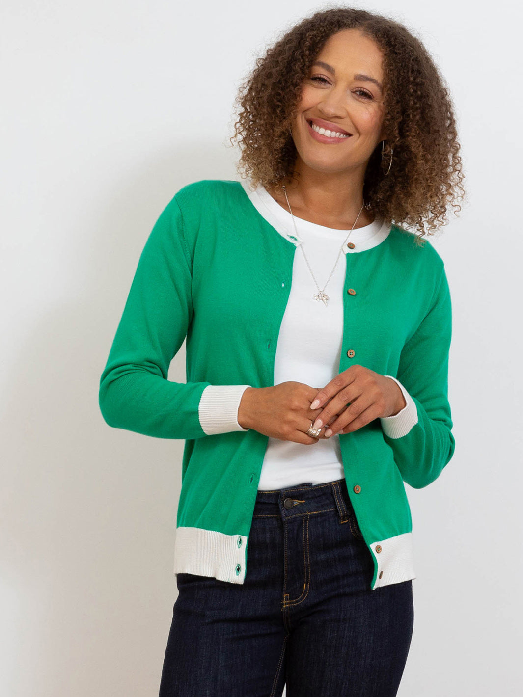 Sandecotes knit cardigan green