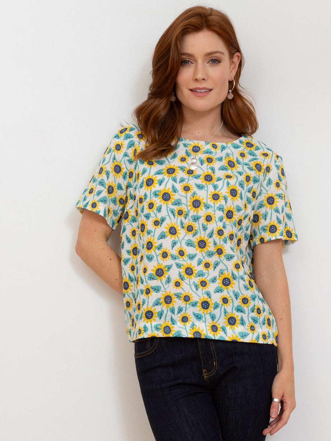 Whitcombe muslin blouse sunflower