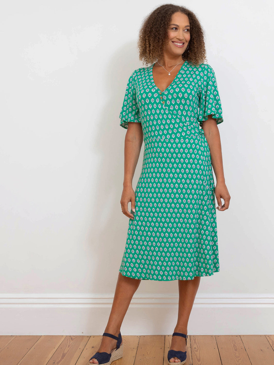 Highcliffe jersey wrap dress fleur