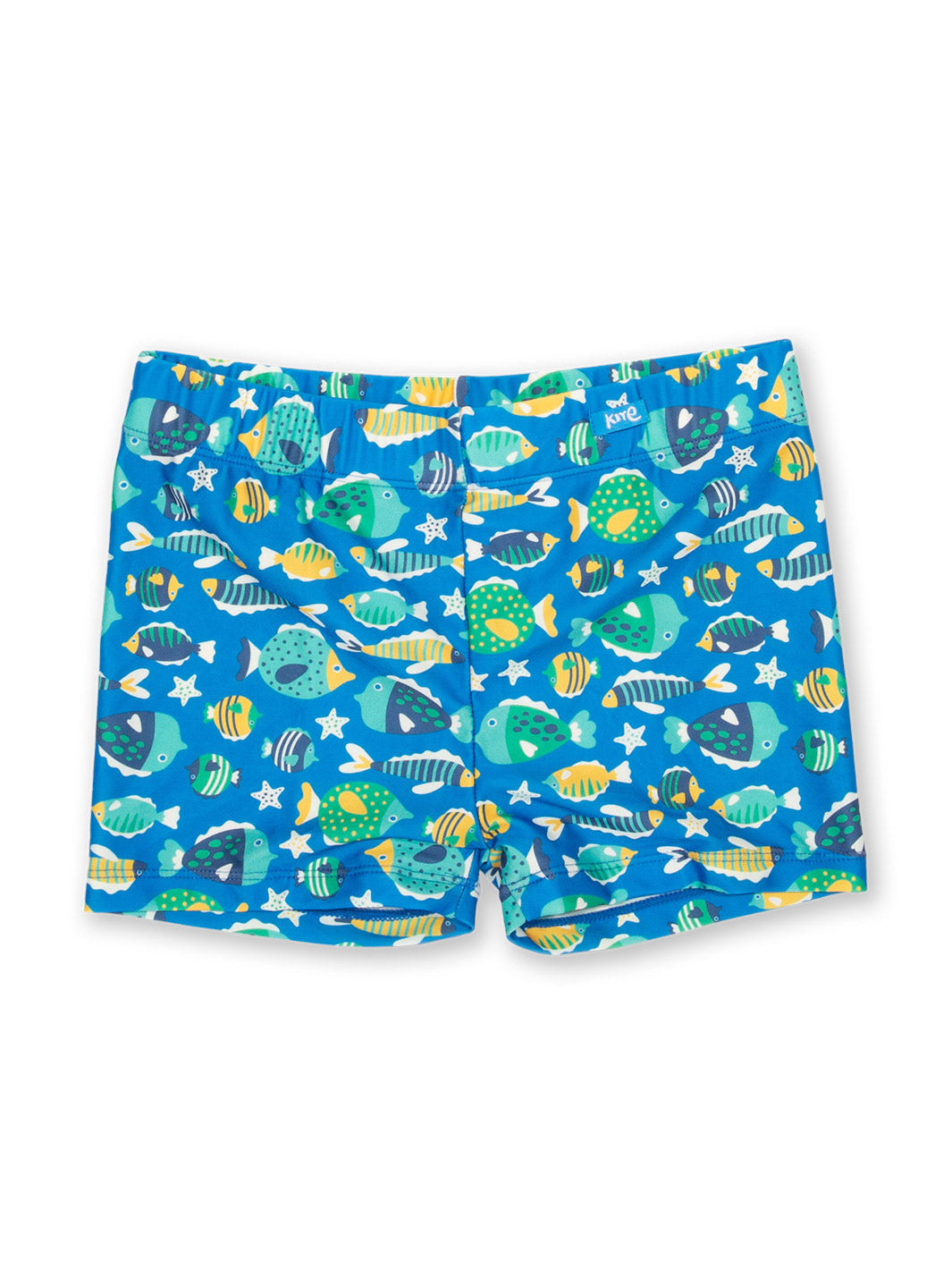 Funky fish swim trunks