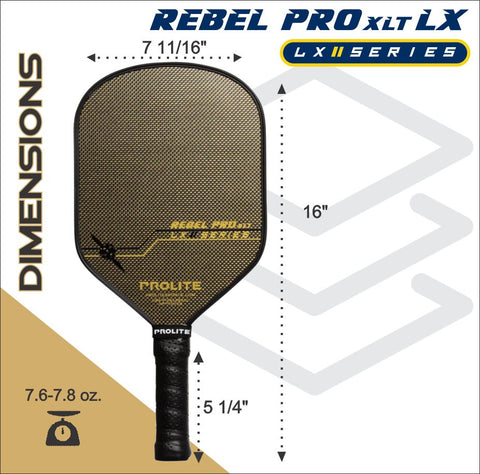 Rebel Pro XLT LX Pickleball Paddle by Prolite