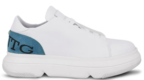 SAINT FIORE WHITE LEATHER HANDCRAFTED SNEAKERS