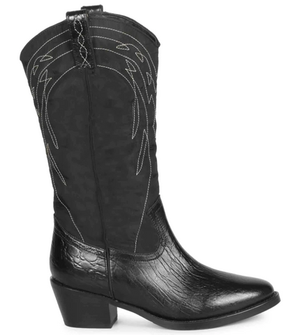 SAINT ANNETTE STITCHED LEATHER HANDCRAFTED COWBOY BOOTS