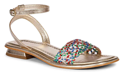 SAINT CATALINA MULTI LEATHER FLAT SANDAL