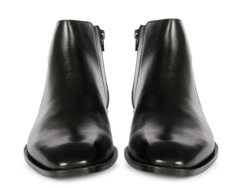 SAINT ROGER BLACK LEATHER ANKLE BOOT