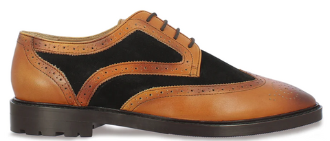 SAINT BERNARD TAN LEATHER LACE UP BROGUE