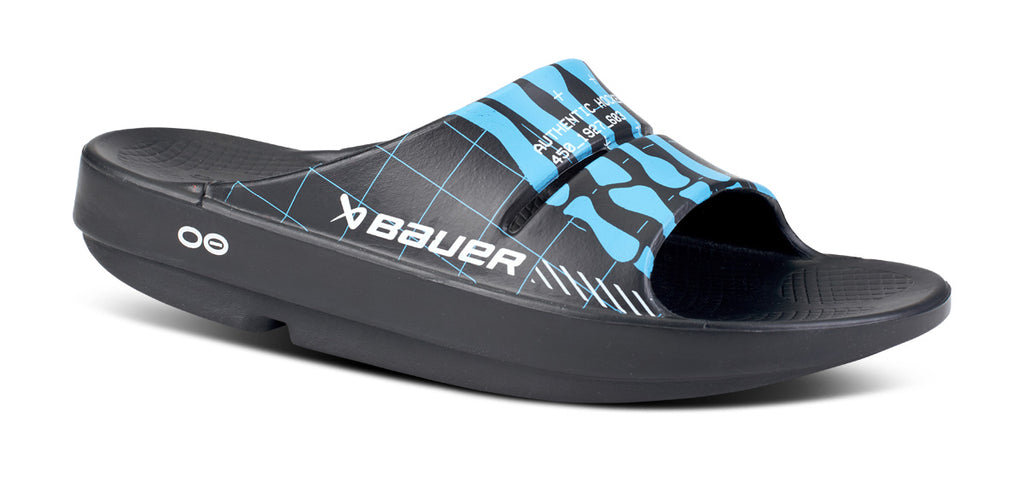 BAUER/OOFOS Men's OOahh Limited Slide Sandal - Bauer Skeleton