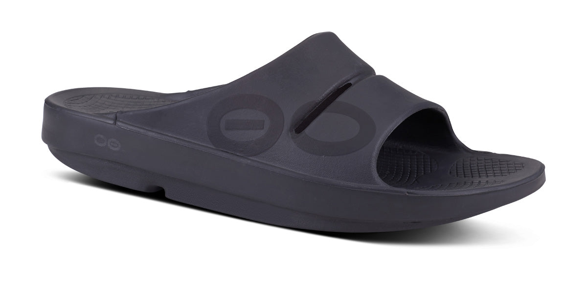 Men's OOahh Sport Slide Sandal - Black Matte – OOFOS