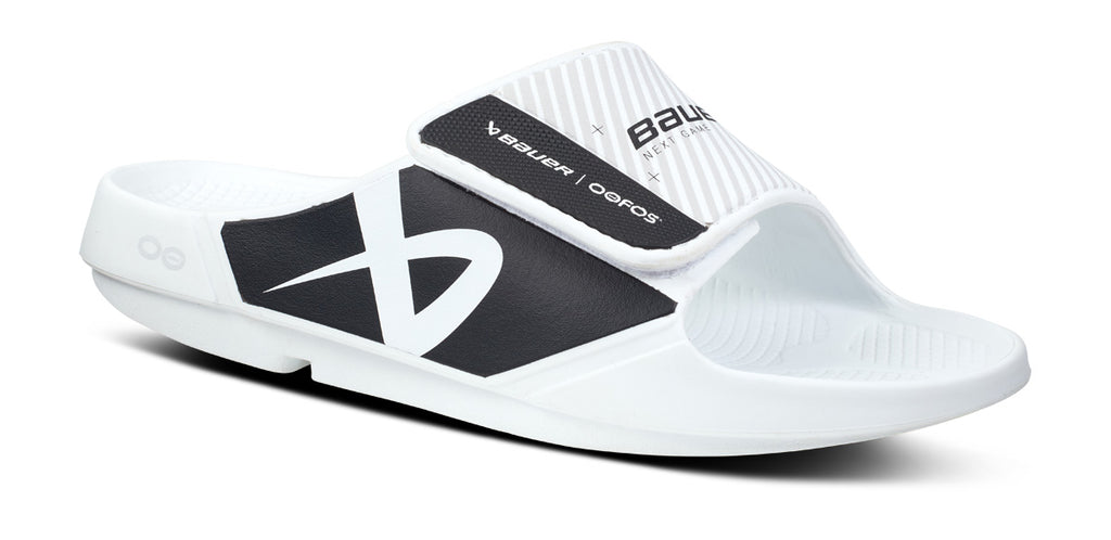 BAUER/OOFOS Men's OOahh Sport Flex Sandal - White