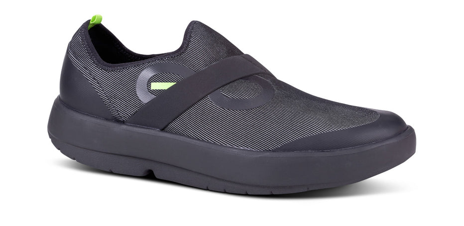 Men's OOmg Fibre Low Shoe - Black & Gray - OOFOS