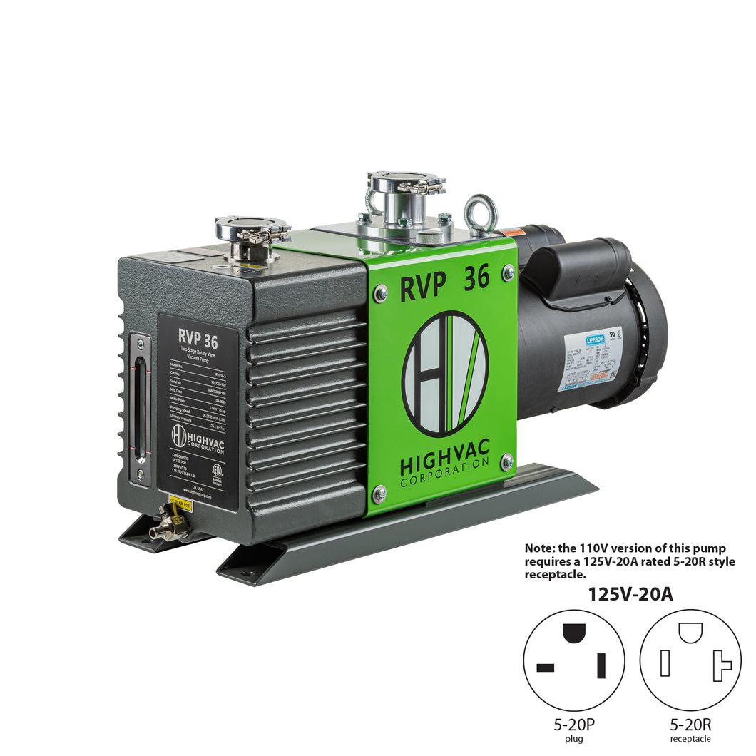 RVP 36 ETL, CSA Certified Two Stage Oil Sealed Rotary Vane Vacuum Pump