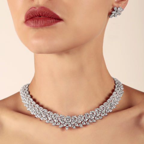 bridal diamond necklace style