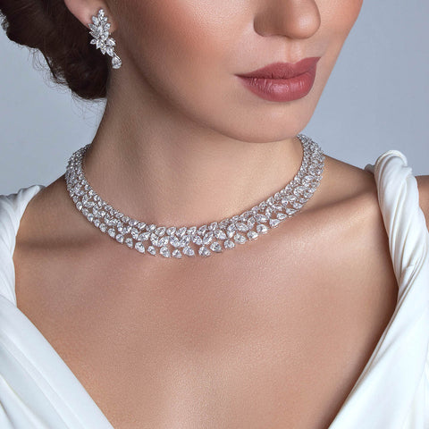 Riviera Solitaire Bridal Necklace