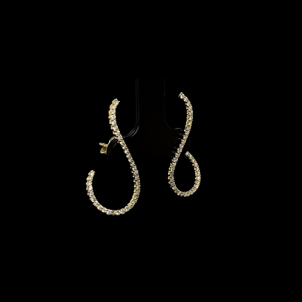 Arc Round Diamond Earrings