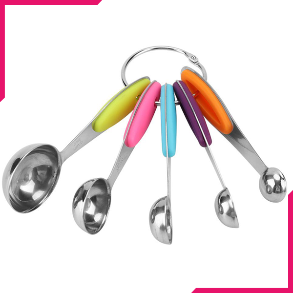5pcs/Set Small Measuring Spoon Stainless Steel Coffee Measuring