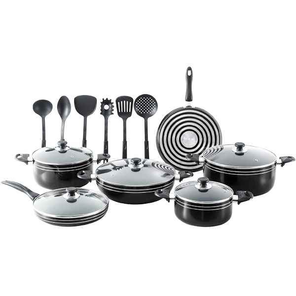 17pcs Colorful Stainless Steel Cookware Set