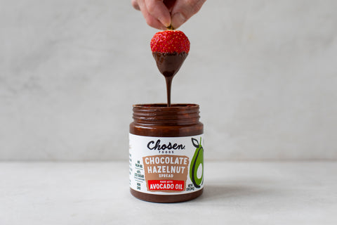 Dip Fruit Into Chosen Foods Chocolate Hazelnut Spread