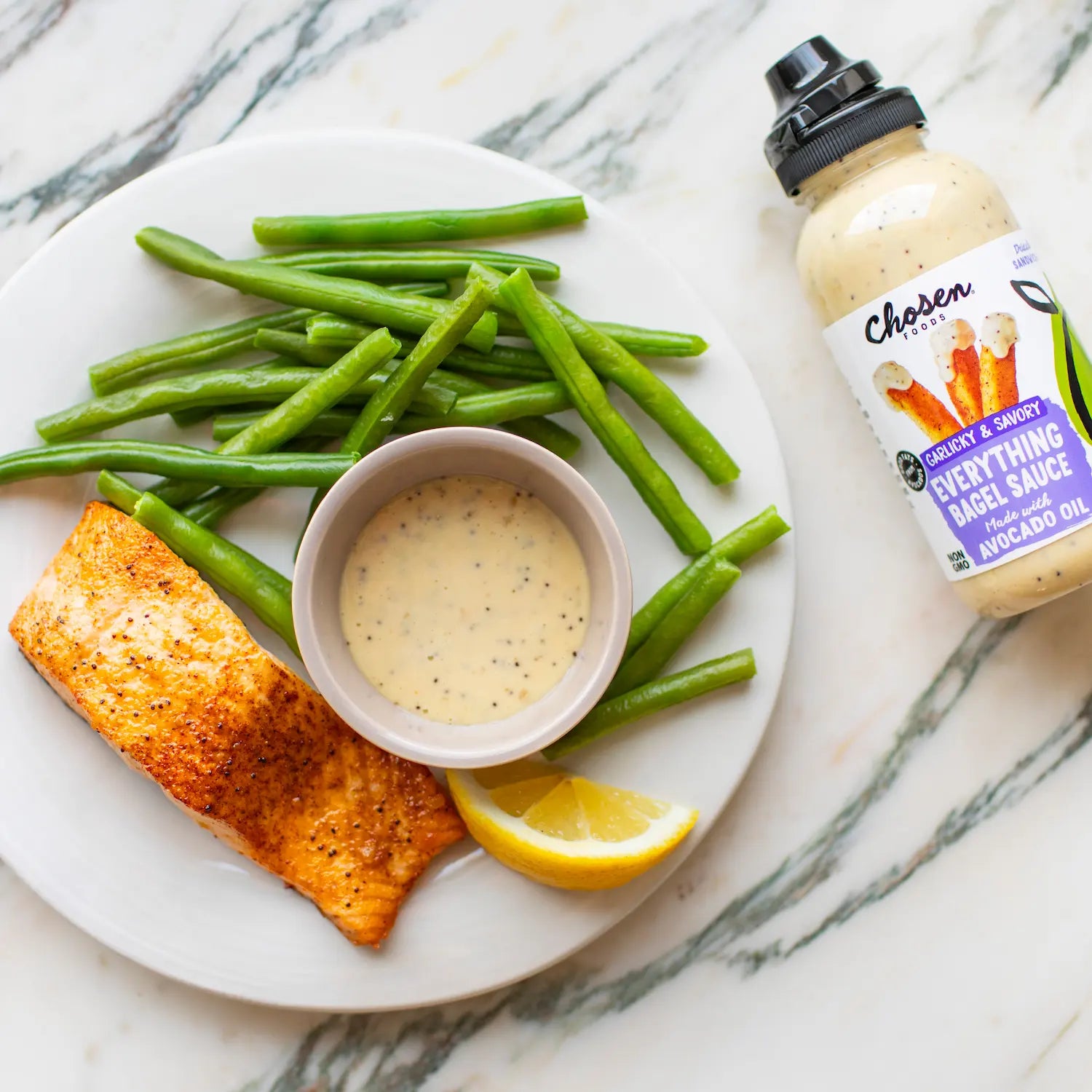 Air Fryer Salmon Recipe With Chosen Foods Everything Bagel Sauce