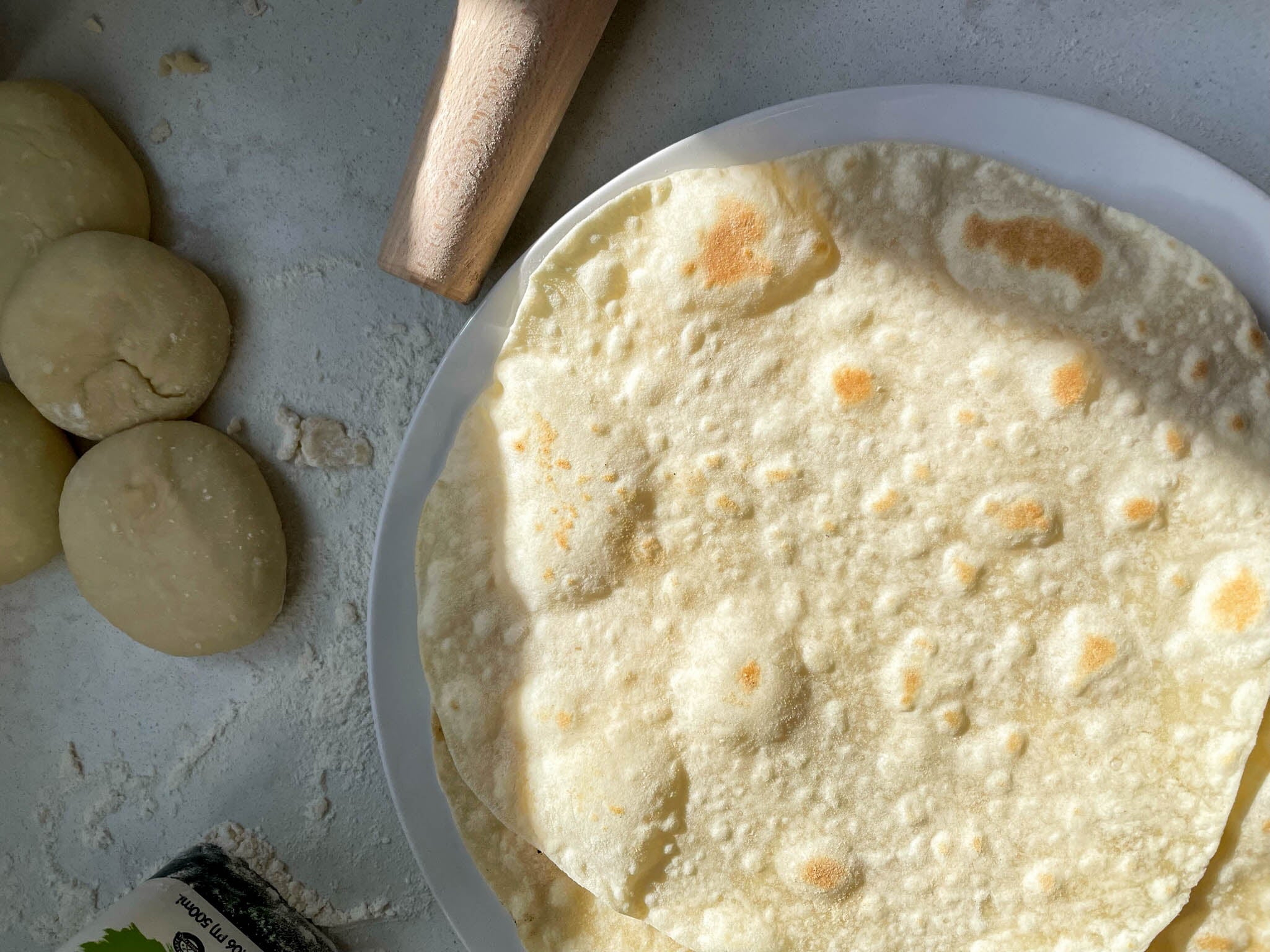 homemade flour tortillas