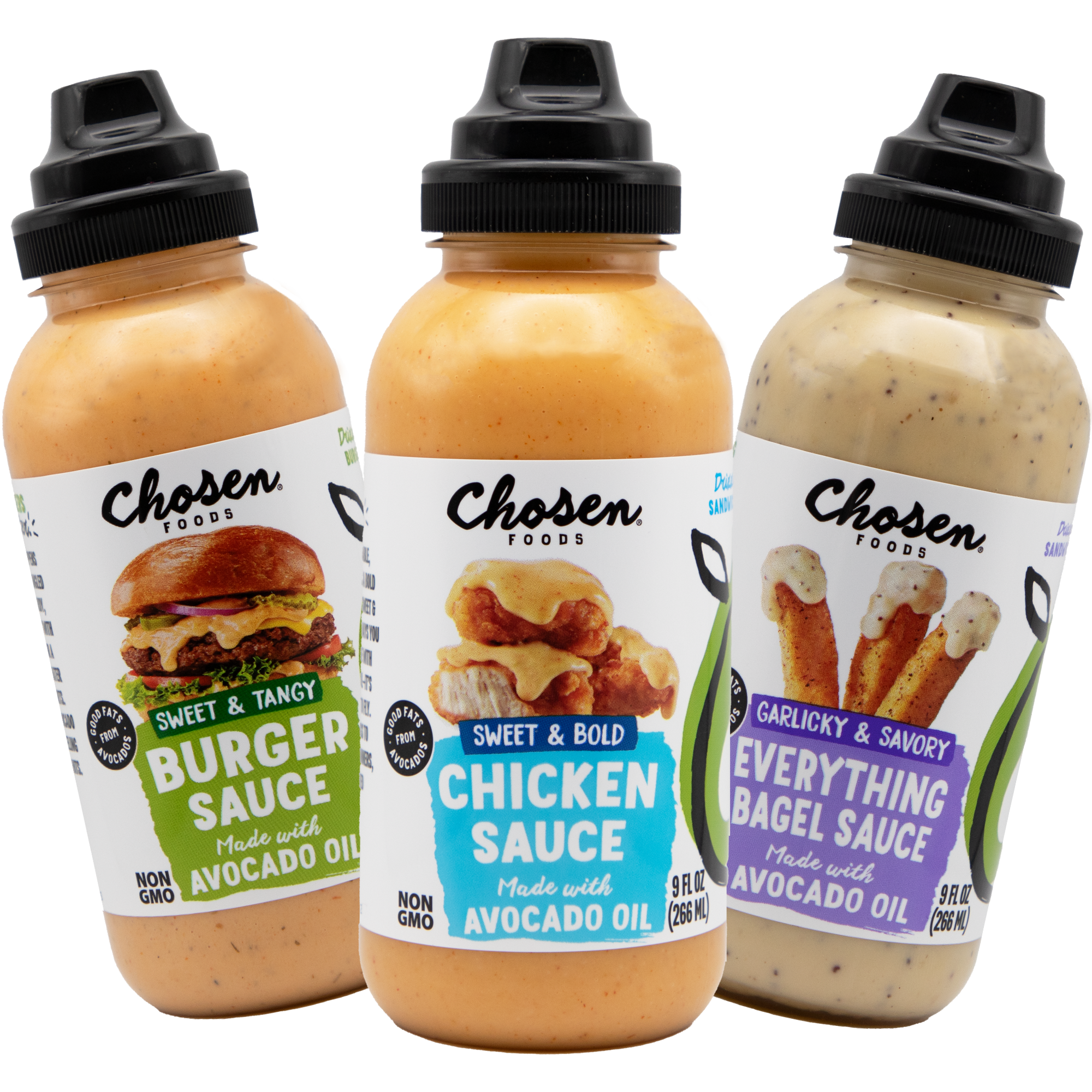 Dip & Drizzle Sauces made with 100% Pure Avocado Oil Variety Pack