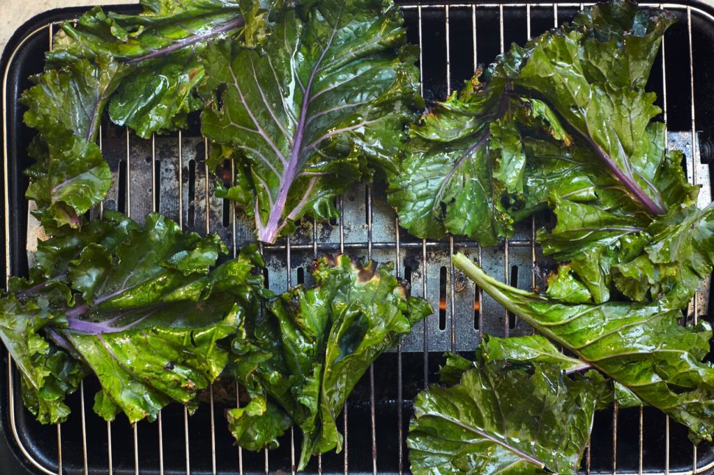 Grilled Kale with Black Garlic Dressing3