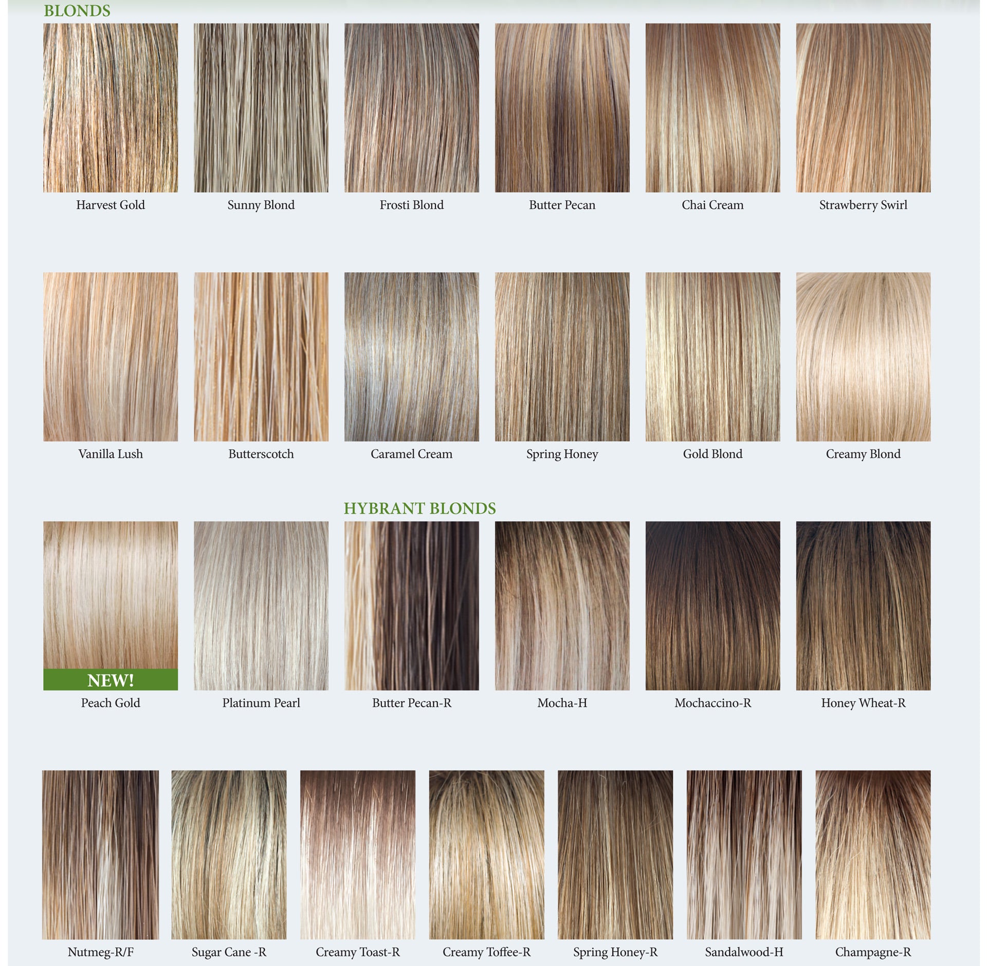 Noriko Color Guide – Crystal Bella Wigs