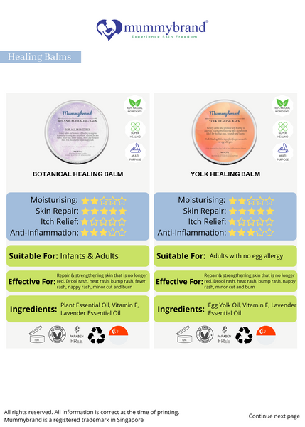 Comparison of Mummybrand Botanical Balm vs Egg Yolk Balm