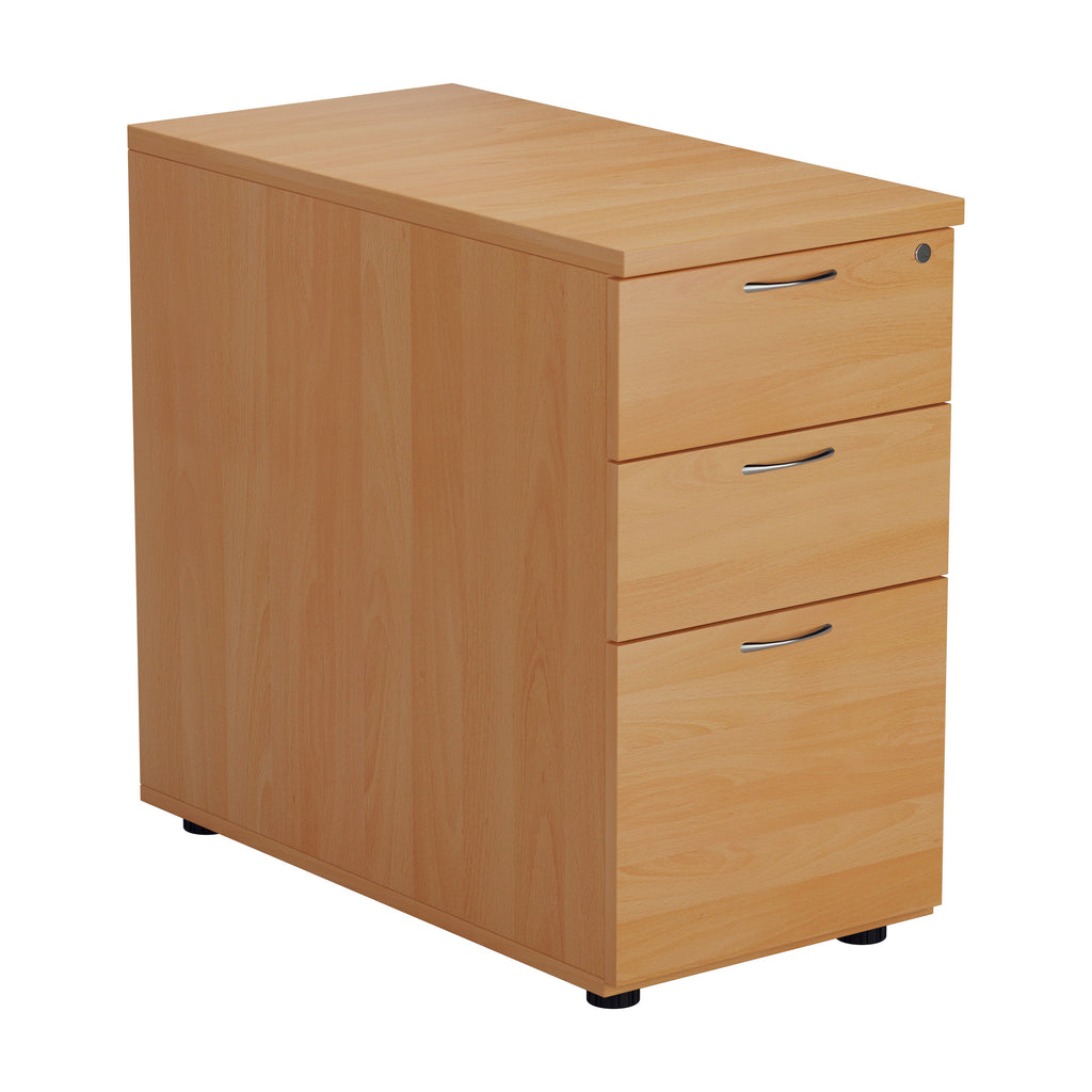 3 drawer desk high pedestal