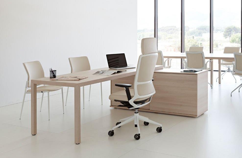 Prisma Individual Desk with supporting credenza — Office Supermarket