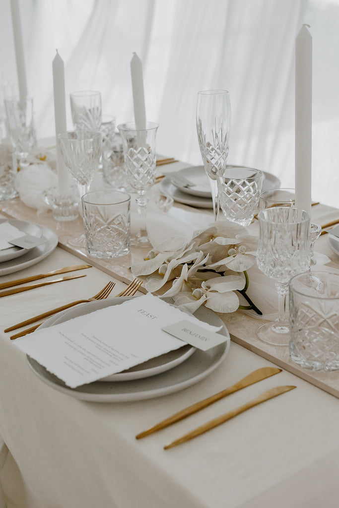 Textures styled wedding tablescape 