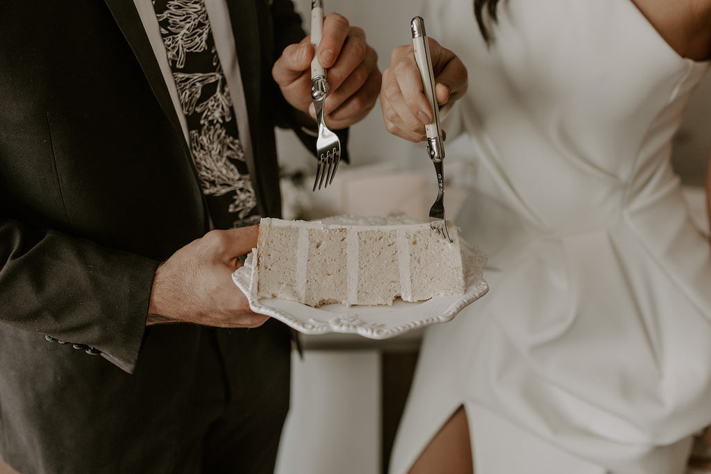 slice of wedding cake 