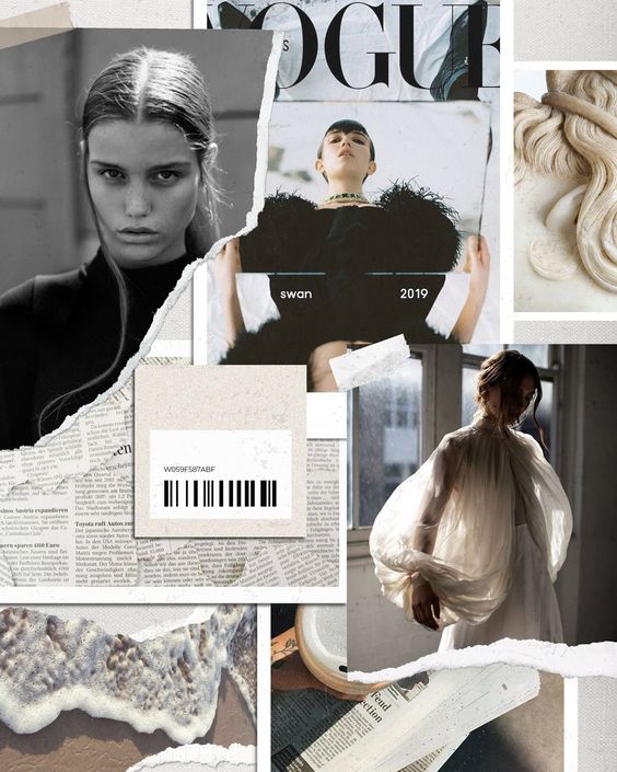 Mood board for wedding stylist wedding style