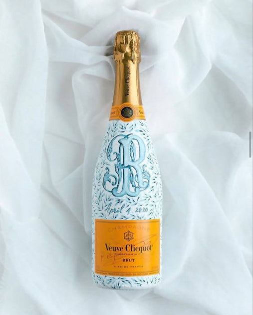 how to paint a champagne bottle