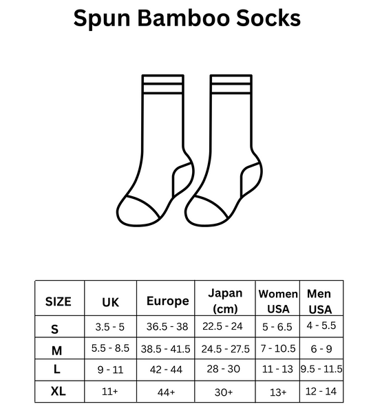 Size Chart Socks 