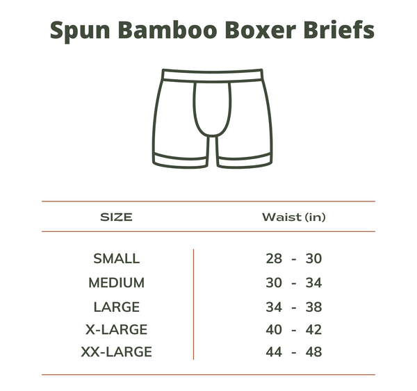 Size Chart BB Men's Boxer Briefs