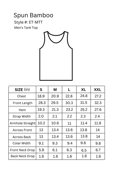 Size Chart MBTT Tank top and Brief