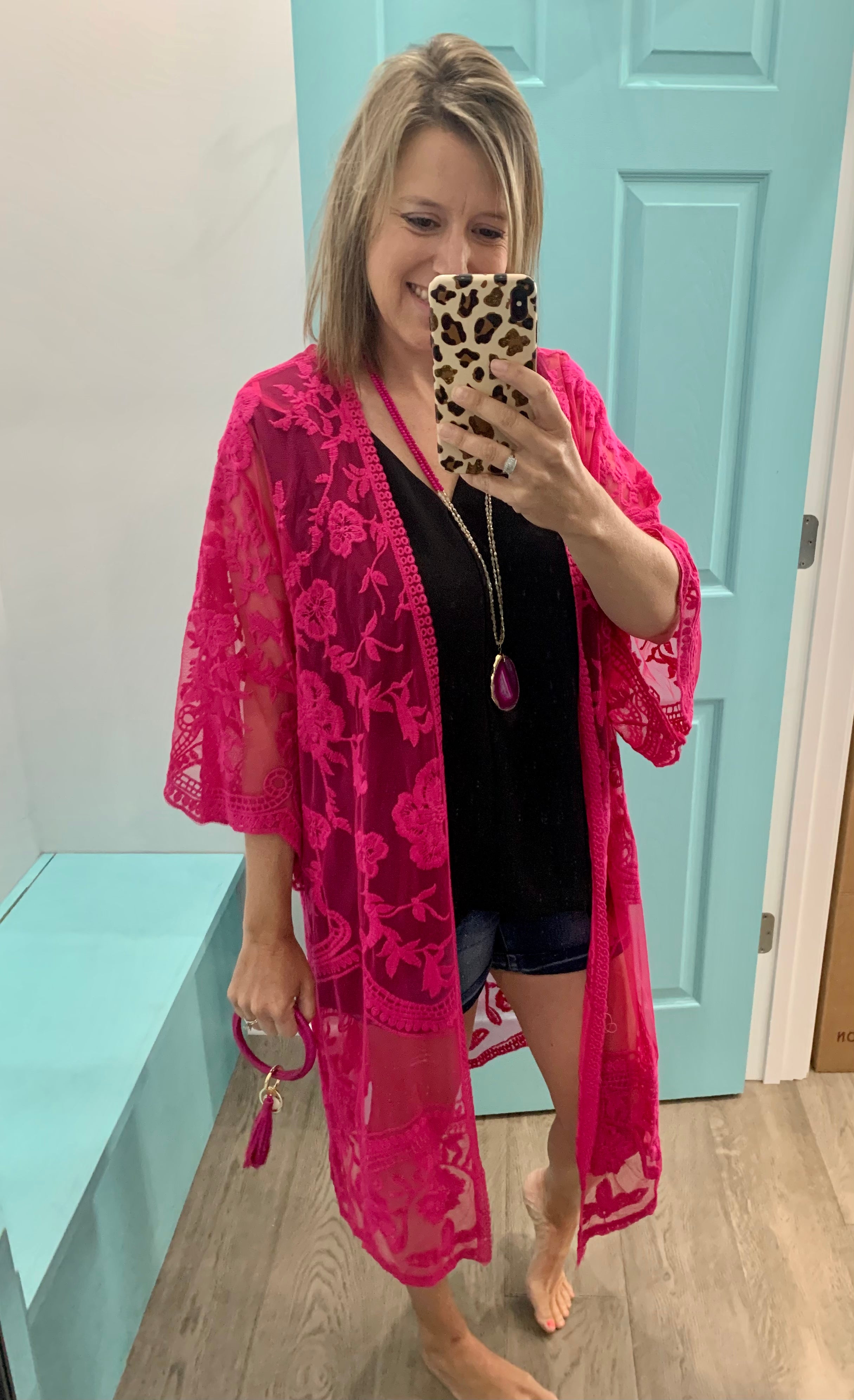 Bright Lace Kimono