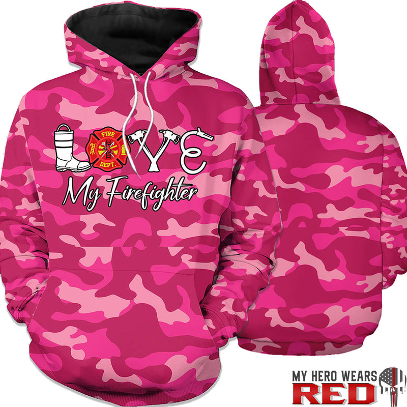 pink camo pullover