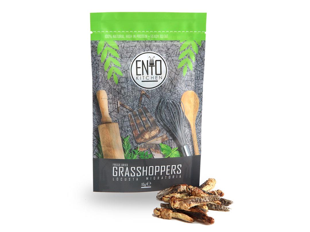 100g Grasshoppers - Edible Insects for Human Consumption - EntoKitchen product image